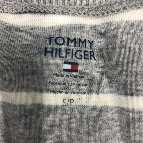 Tommy Hilfiger Sweater White / Gray Striped Size S - Picture 3 of 5